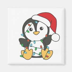 Aimant Pingouin Noël Animaux d'hiver Pingouines de vacanc