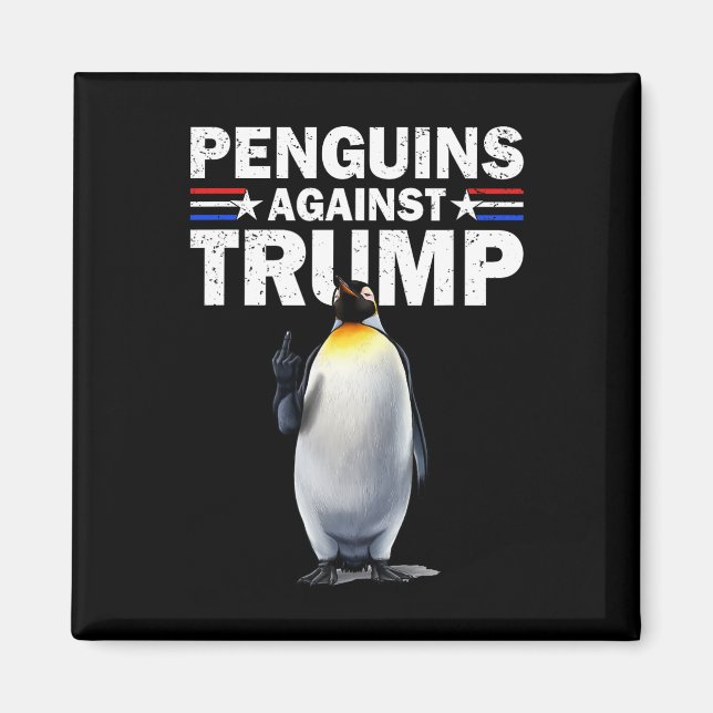 Aimant Pingouin palmes vers le haut résiste aux pingouins (Devant)
