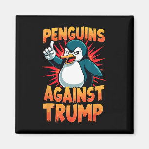Aimant Pingouin palmes vers le haut résiste aux pingouins