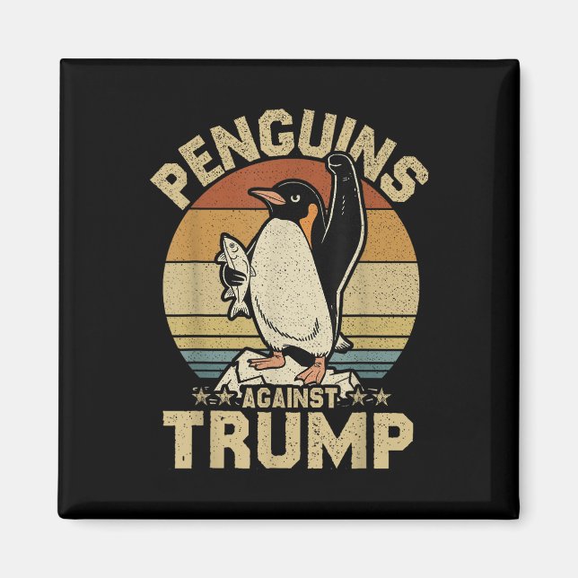 Aimant Pingouin palmes vers le haut résiste aux pingouins (Devant)