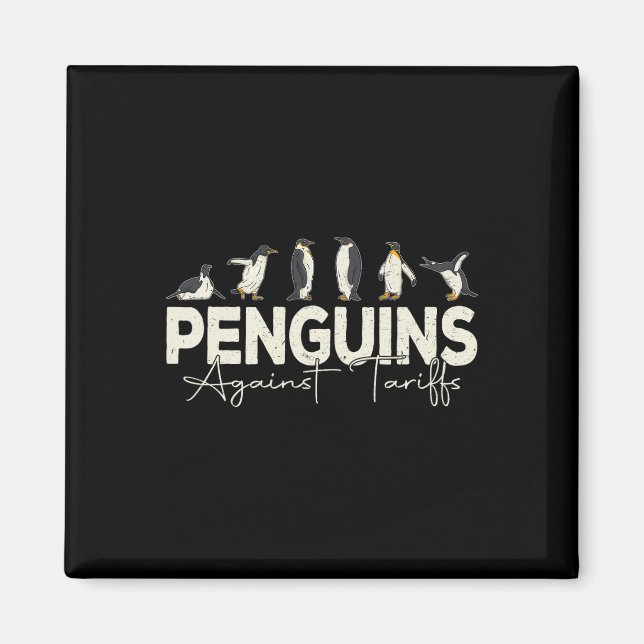 Aimant Pingouins contre les droits de douane Drôle animal (Devant)