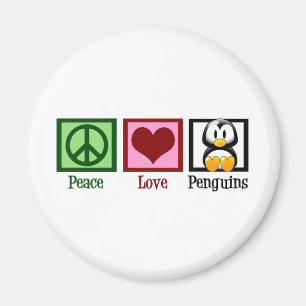 Aimant Pingouins d'amour pour la paix