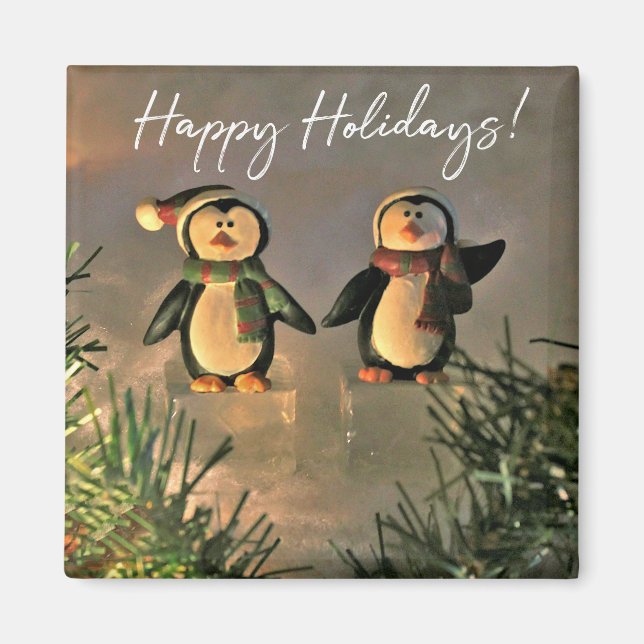 Aimant Pingouins de vacances (Devant)