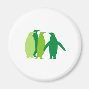 Aimant Pingouins verts