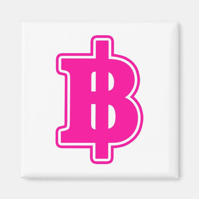 Aimant PINK BAHT SIGNER ฿ Thai Devise ฿ (Devant)