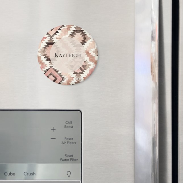 Aimant Pink Brown Cowgirl Southwestern Tribal (In situ (réfrigérateur))