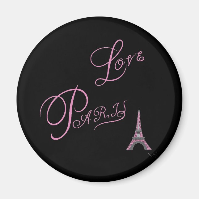 Aimant Pink-Love-Paris-Eiffel-Tower-Unique (Devant)