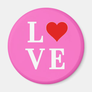 Aimant Pink Love Romantique Élégant