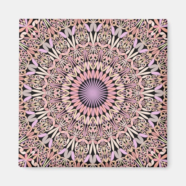 Aimant Pink Mandala design (Devant)