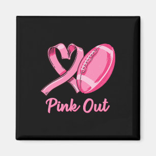 Aimant Pink Out Cancer du sein Sensibilisation Bleached F