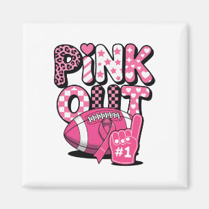 Aimant Pink Out Footbyll Jeu Day Sensibilisation Ruban