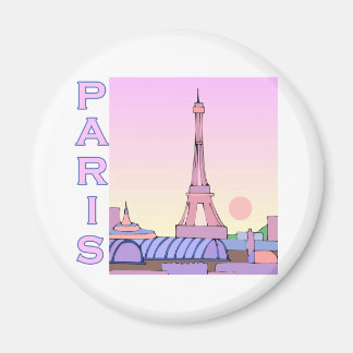 Aimant Pink Paris Sunset