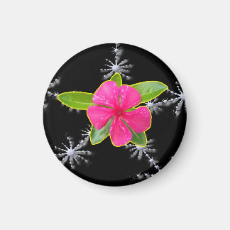 Aimant Pink Periwinkkel Fractal Splash
