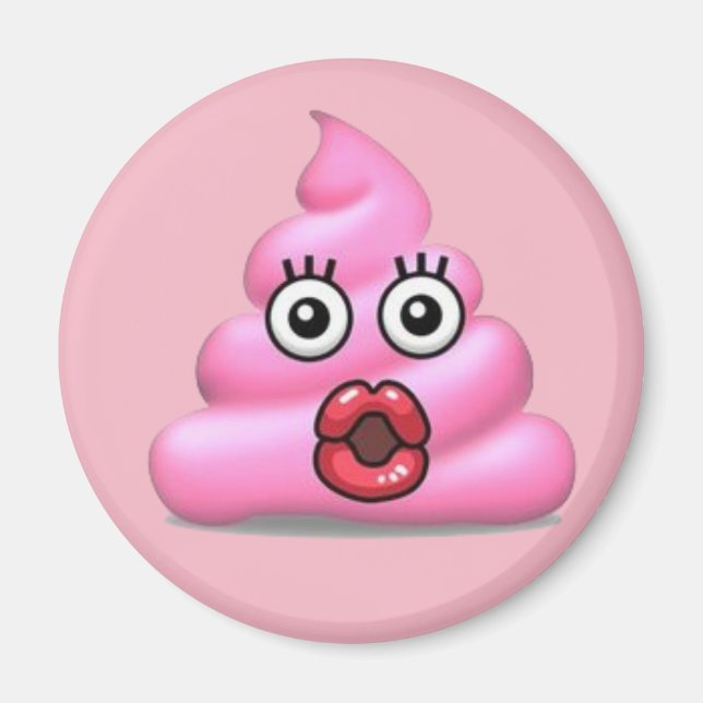 Aimant Pink Poop émoji (Devant)