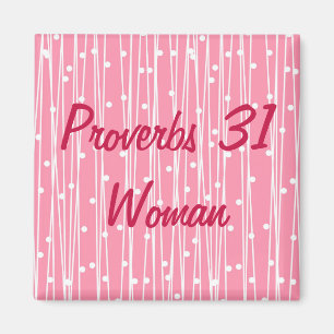 Aimant Pink Proverbs 31 Woman