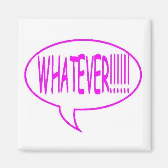 Aimant Pink, quelle que soit la bulle de discours (Devant)