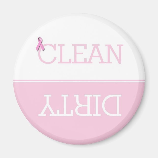 Aimant Pink Ribbon Dirty Nettoyant Lave-vaisselle (Devant)
