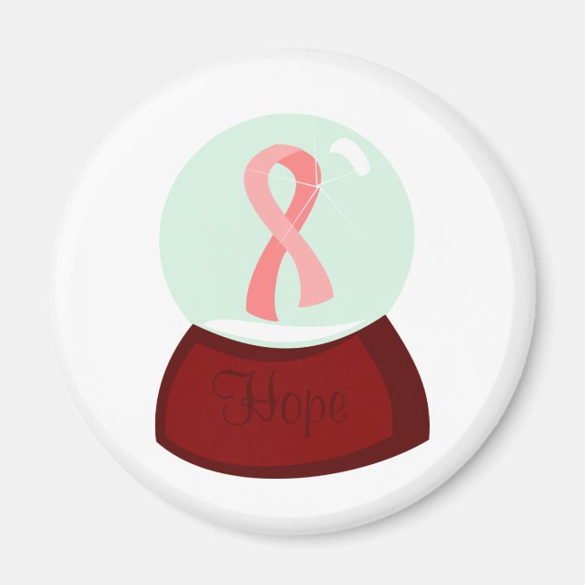 Aimant Pink Ribbon Globe (Devant)