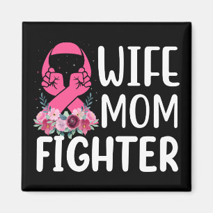 Aimant Pink Ribbon Maman Femme Fighter Guerrier Cancer du