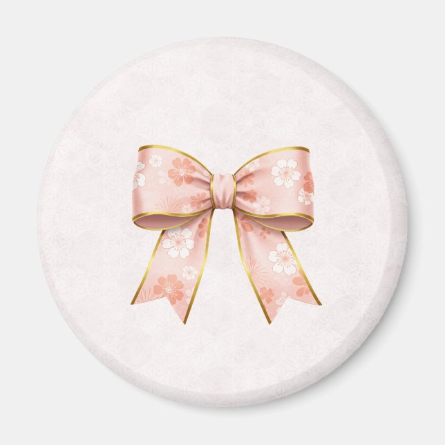 Aimant Pink Sakura Ribbon – Japanese-Inspired (Devant)