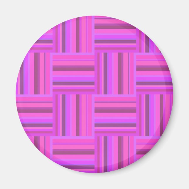 Aimant Pink stripes weave pattern (Devant)