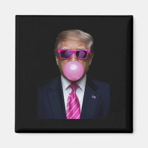Aimant Pink Trump Bubble Gum Shirt 2024 Vote Président Fu