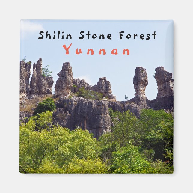 Aimant Pinnacles de Shilin Forêt de pierre - Yunnan,Chine (Devant)