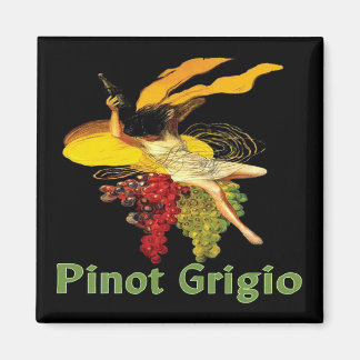 Aimant Pinot Grigio femme au vin