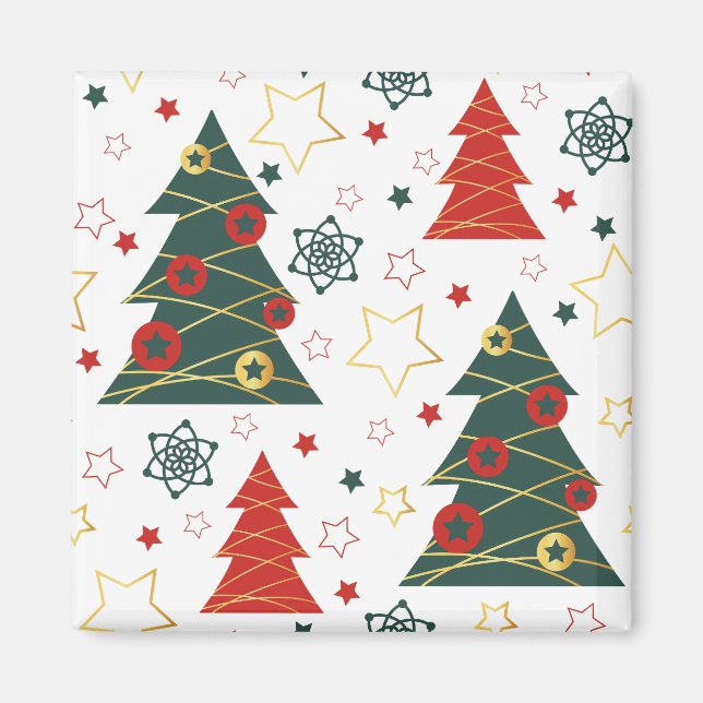 Aimant Pins étoilés de Noël (Devant)