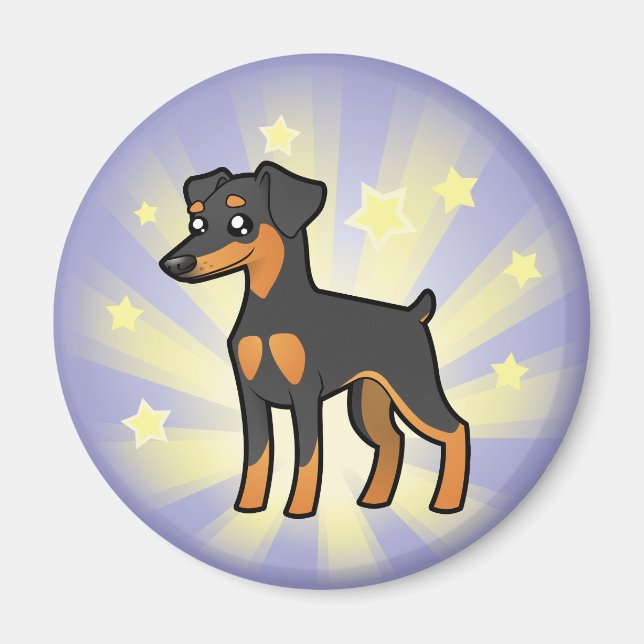Aimant Pinscher miniature Little Star /Manchester Terrier (Devant)
