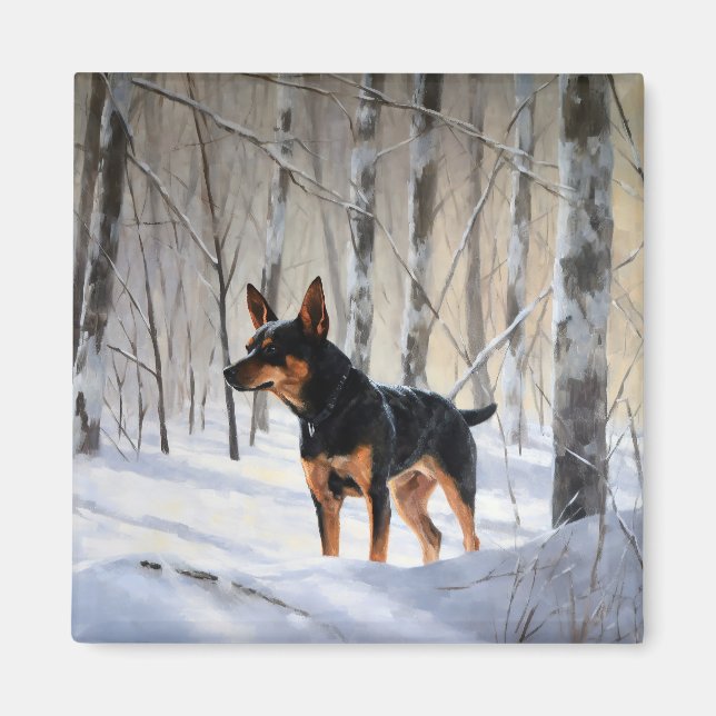 Aimant Pinscher Nain Laissez Neiger Noël (Devant)