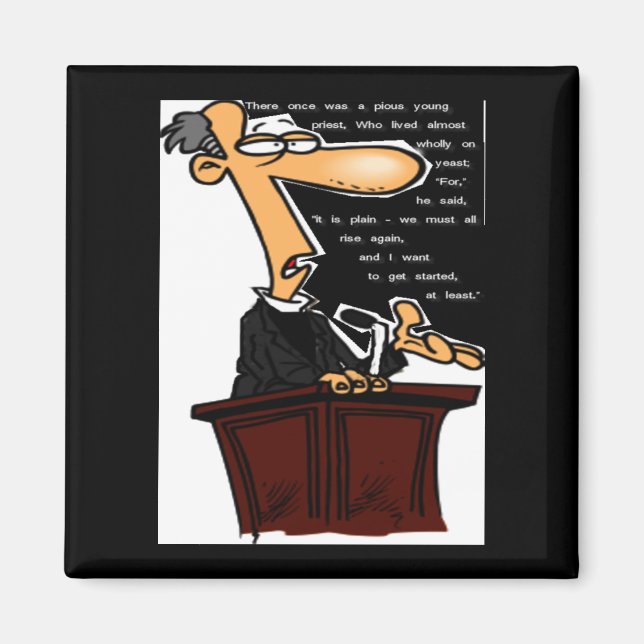 Aimant Pious Priest Limerick drôle (Devant)