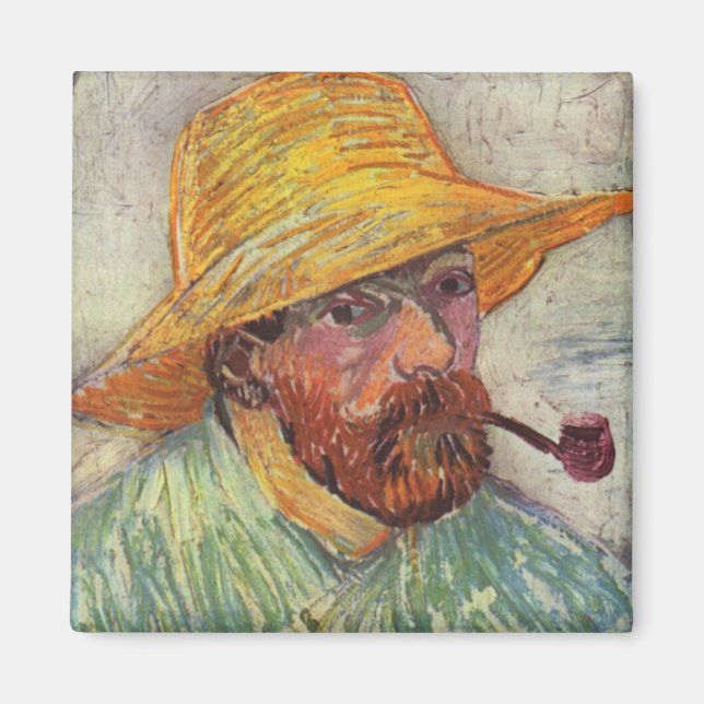 Aimant Pipe d'auto-portrait Vincent Van Gogh (Devant)