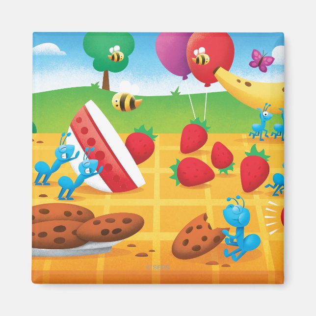 Aimant Pique-nique d'été (Devant)