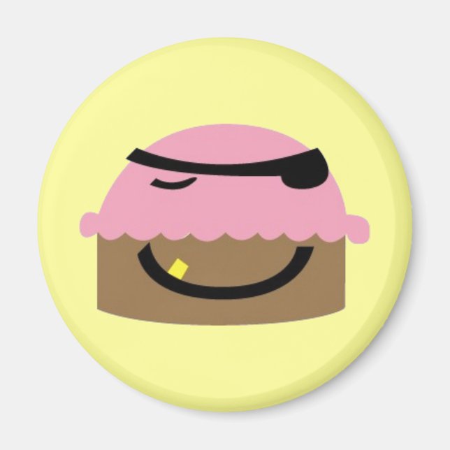 Aimant Pirate Cupcake (Devant)