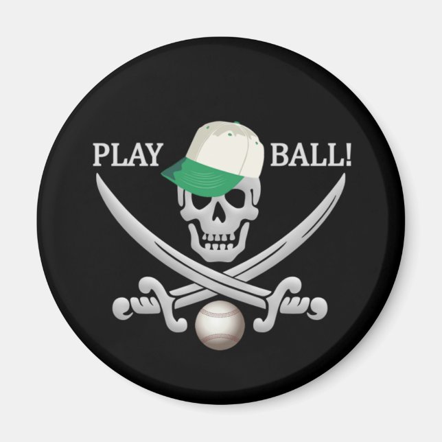 Aimant pirate de baseball (Devant)