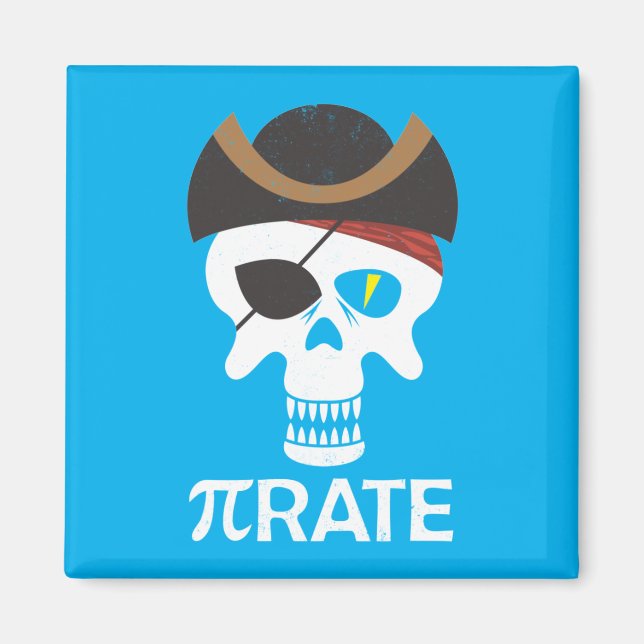 Aimant PiRate Funny Pi Day Math Crull (Devant)