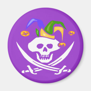 Aimant Pirate heureux de mardi gras