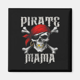 Aimant Pirate Mama Jolly roger Drapeau Et Crossbones Crân