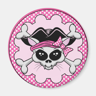 Aimant Pirate Princess Kitty Skull