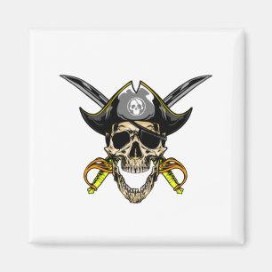 Aimant Pirate Skull et Cross Swords