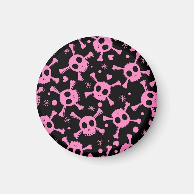 Aimant Pirate Skull : Girlish Hearts Motif (Devant)