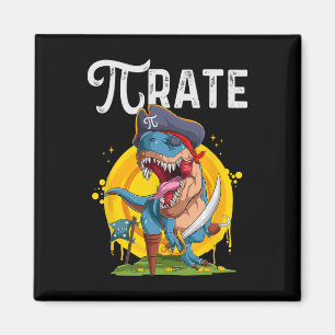 Aimant Pirate T-rex Pi Rate Dino Pi Rate Math Geek Drôle