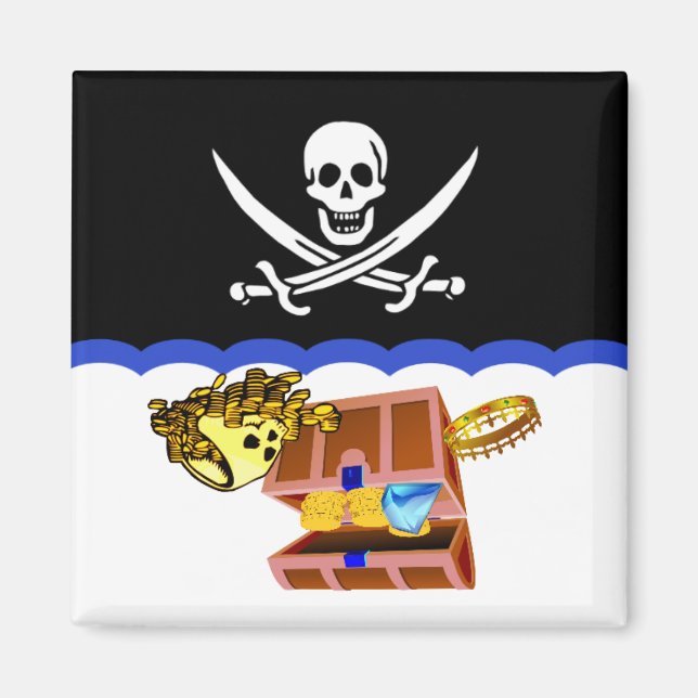 Aimant Pirate Thème : Nettoyer l'aimant lave-vaisselle sa (Devant)