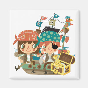 Aimant Pirates avec le trésor