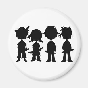 Aimant Pirates dans l'aimant de silhouette