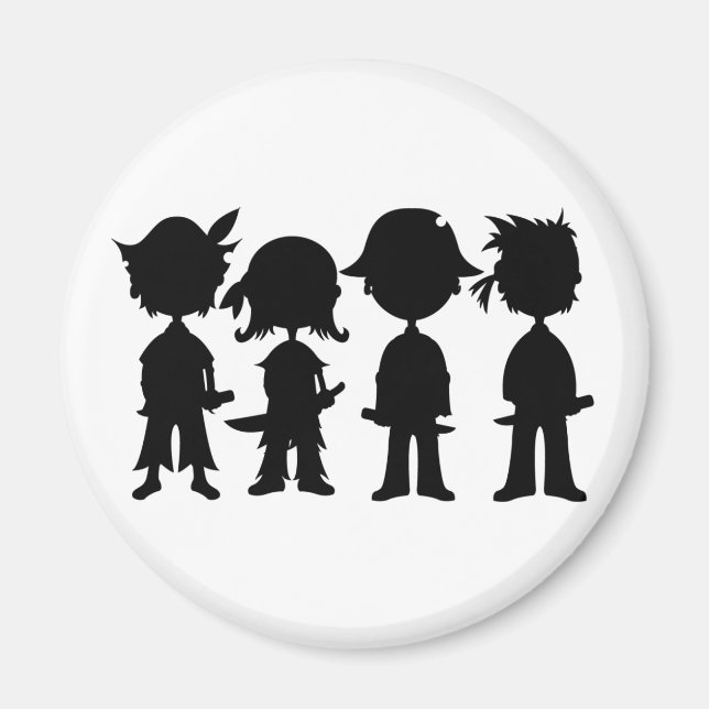Aimant Pirates dans l'aimant Silhouette (Devant)