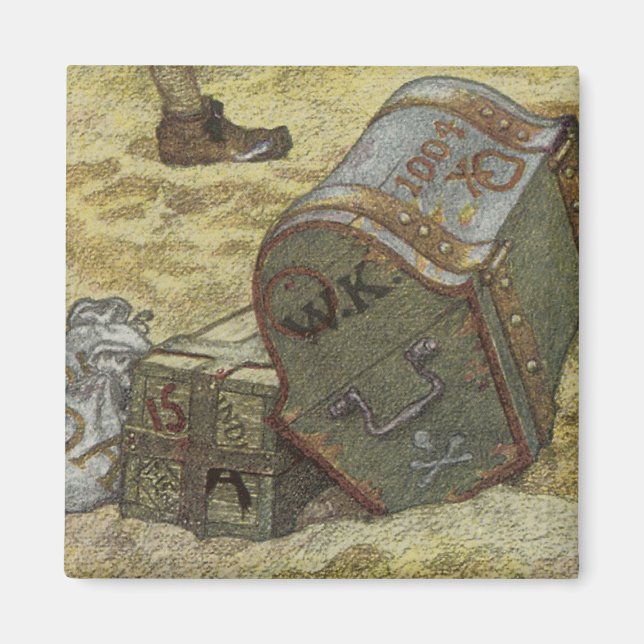 Aimant Pirates de légende, William Kidd enterrant un trés (Devant)