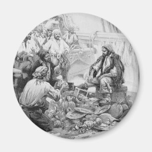 Aimant Pirates Vintage Comptant leurs Trésors et Butin