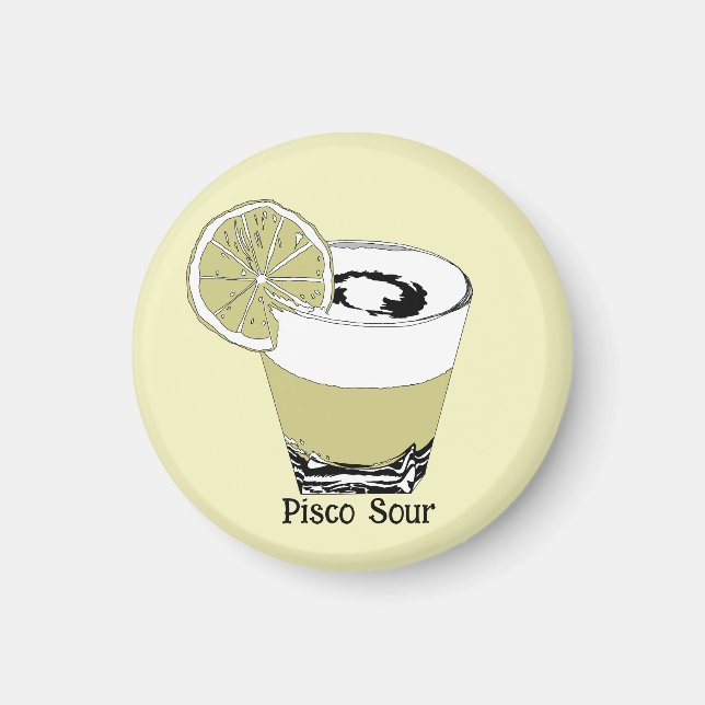 Aimant Pisco Sour Illustration (Devant)